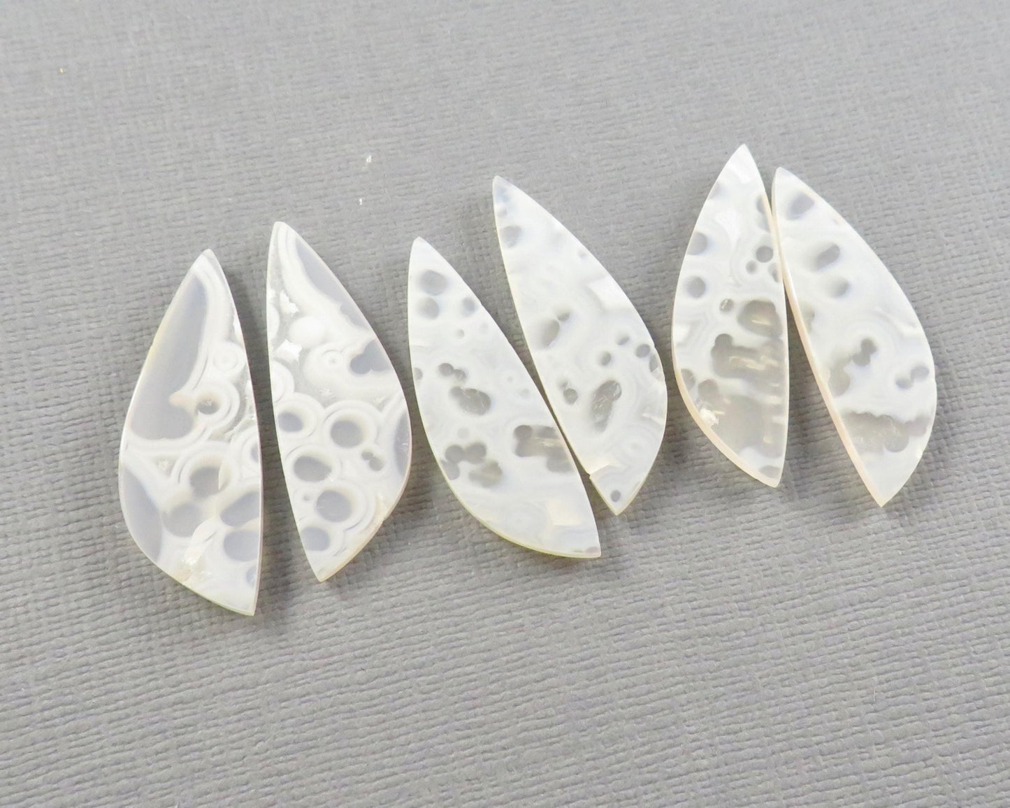 Orbicular Agate Cabochon Freeform | Eye Agate | 33mm, avg 18.87ct | Per Pair | Indonesia | OA109 - Gem Enthusiast
