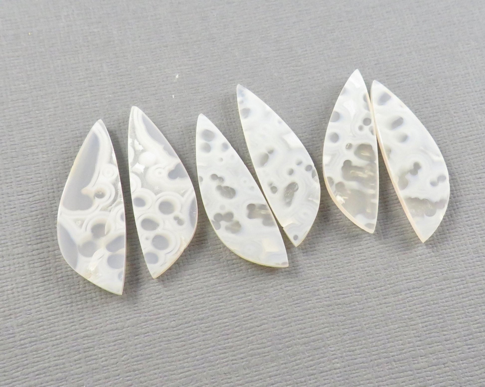 Orbicular Agate Cabochon Freeform | Eye Agate | 33mm, avg 18.87ct | Per Pair | Indonesia | OA109 - Gem Enthusiast