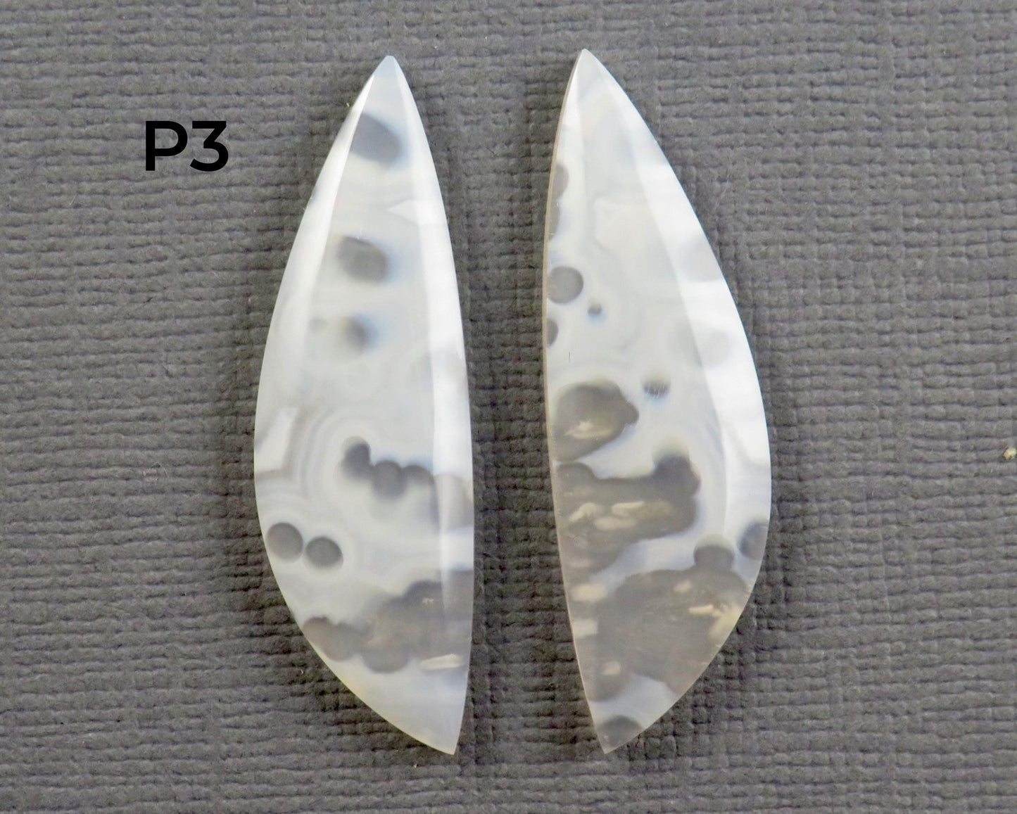 Orbicular Agate Cabochon Freeform | Eye Agate | 33mm, avg 18.87ct | Per Pair | Indonesia | OA109 - Gem Enthusiast