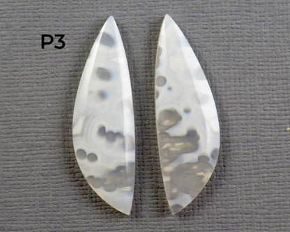 Orbicular Agate Cabochon Freeform | Eye Agate | 33mm, avg 18.87ct | Per Pair | Indonesia | OA109 - Gem Enthusiast