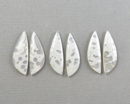 Orbicular Agate Cabochon Freeform | Eye Agate | 33mm, avg 18.87ct | Per Pair | Indonesia | OA109 - Gem Enthusiast