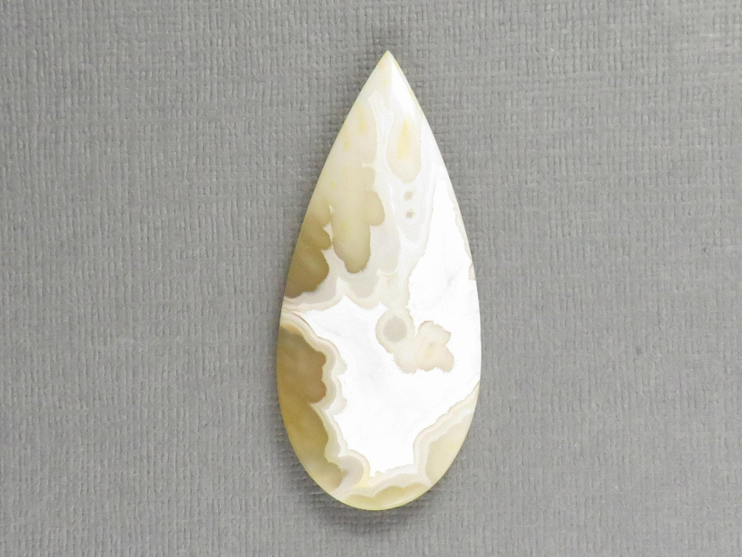 Orbicular Agate Cabochon Pear | Eye Agate | 48x22mm, 42ct | Indonesia | OA110 - Gem Enthusiast