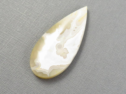 Orbicular Agate Cabochon Pear | Eye Agate | 48x22mm, 42ct | Indonesia | OA110 - Gem Enthusiast