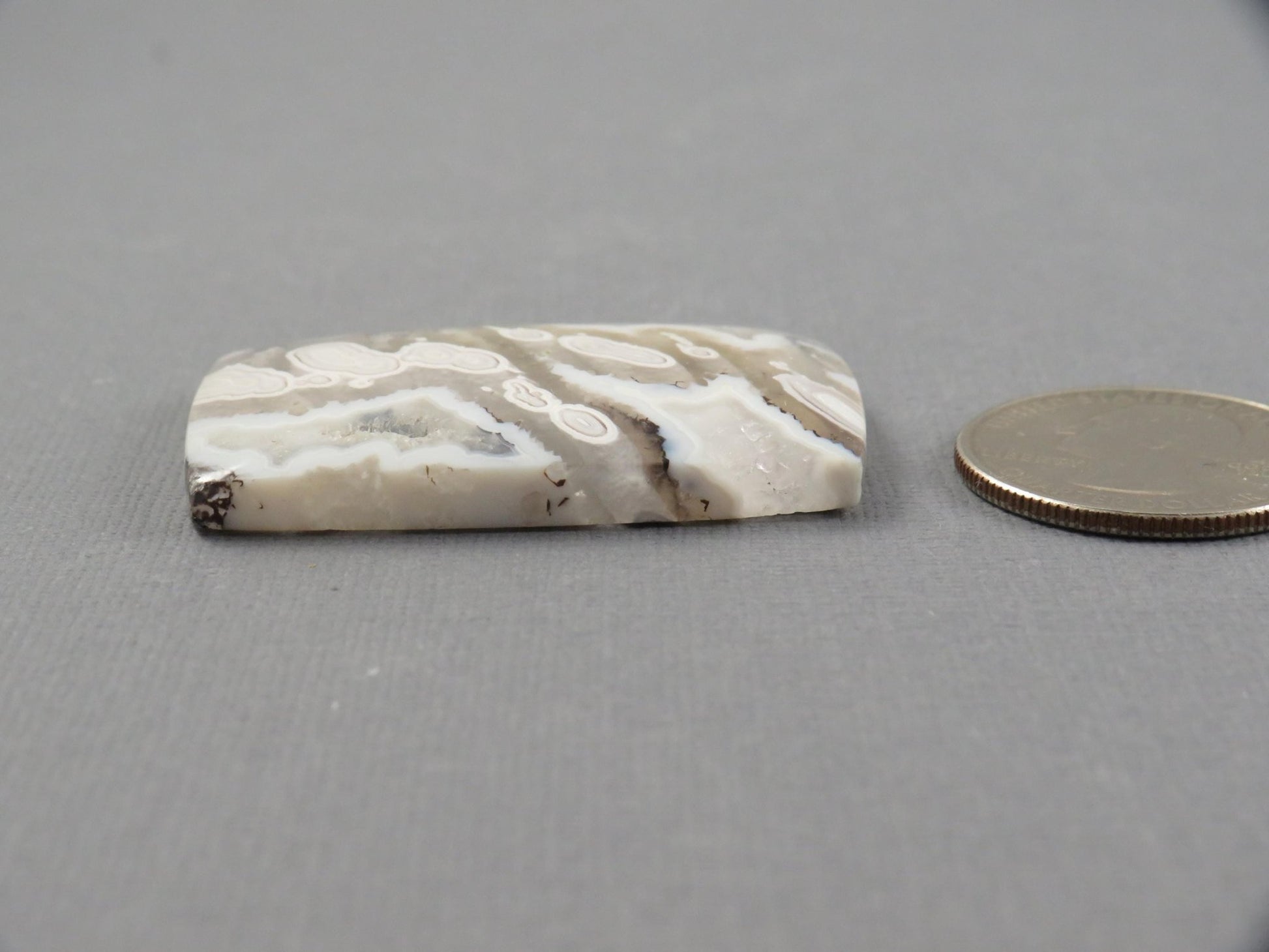 Orbicular Agate Cabochon Rectangle | Flower Agate | 44x28mm, 90.2ct | Indonesia | OA100 - Gem Enthusiast