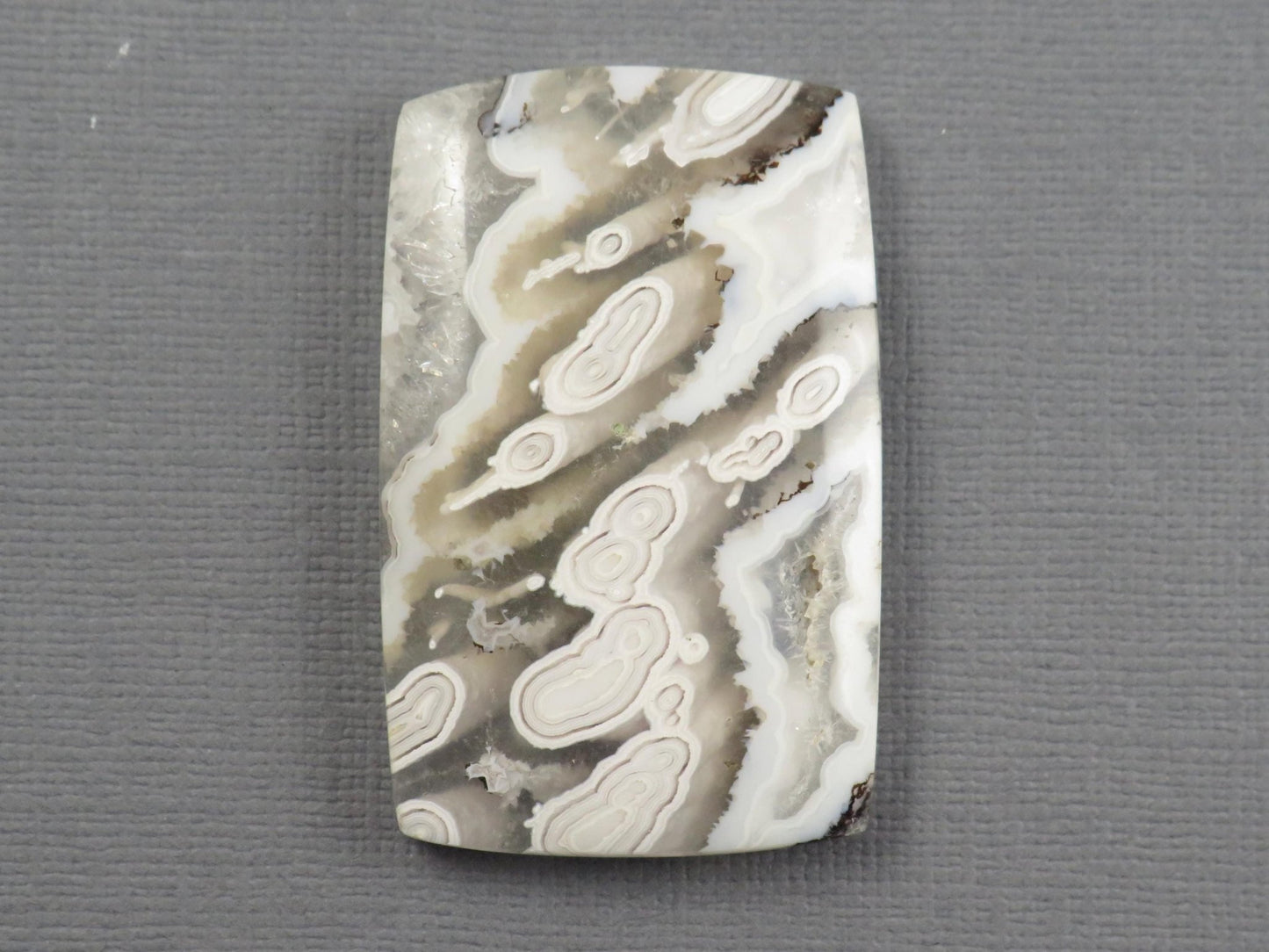 Orbicular Agate Cabochon Rectangle | Flower Agate | 44x28mm, 90.2ct | Indonesia | OA100 - Gem Enthusiast
