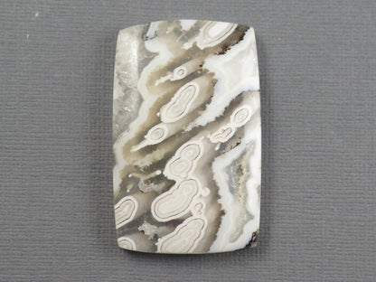 Orbicular Agate Cabochon Rectangle | Flower Agate | 44x28mm, 90.2ct | Indonesia | OA100 - Gem Enthusiast