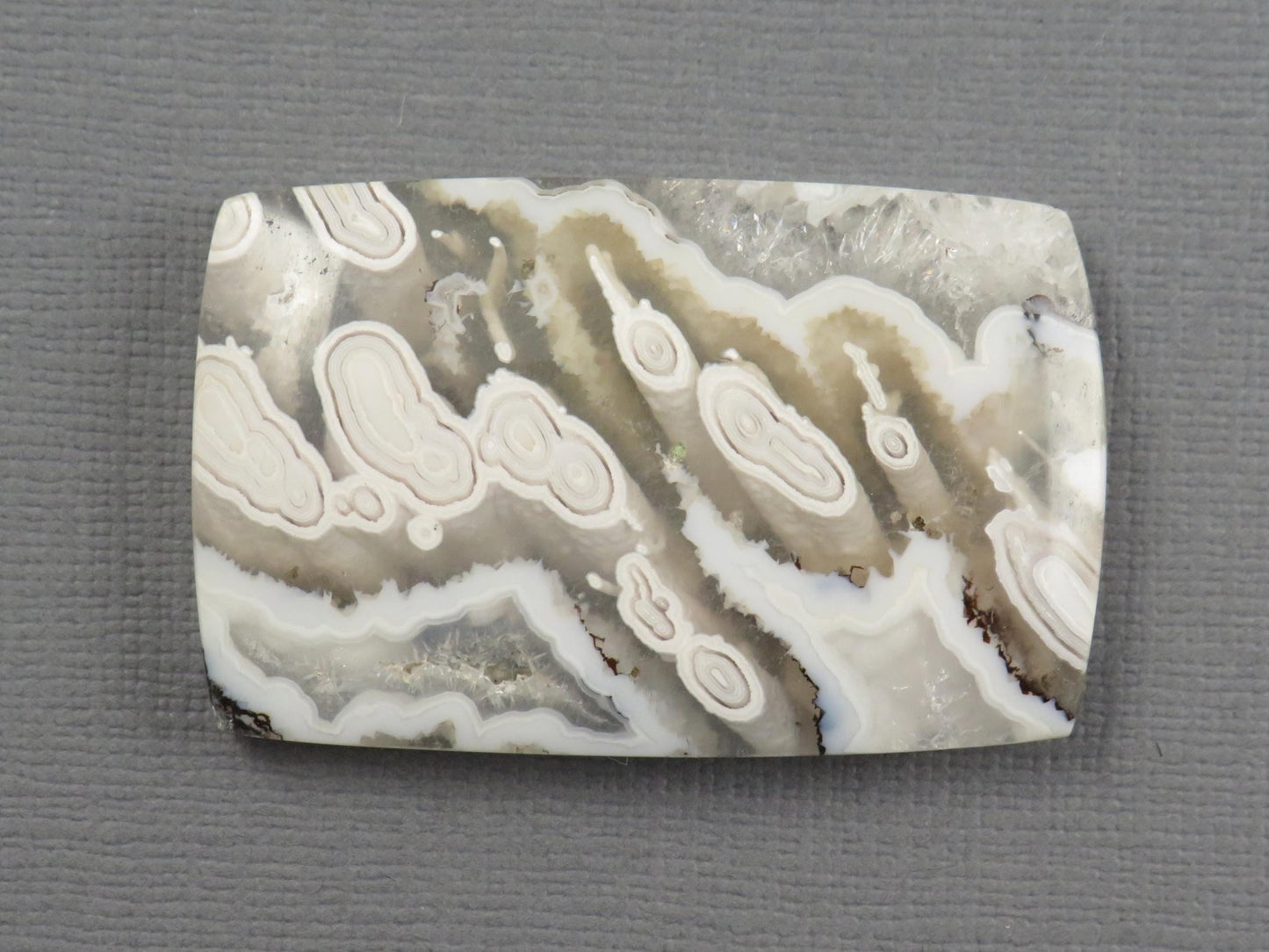 Orbicular Agate Cabochon Rectangle | Flower Agate | 44x28mm, 90.2ct | Indonesia | OA100 - Gem Enthusiast