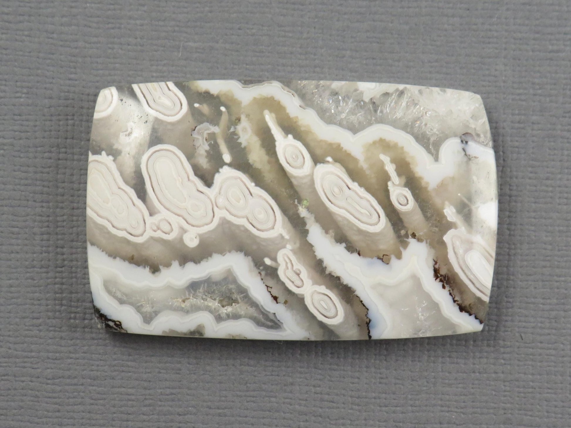 Orbicular Agate Cabochon Rectangle | Flower Agate | 44x28mm, 90.2ct | Indonesia | OA100 - Gem Enthusiast