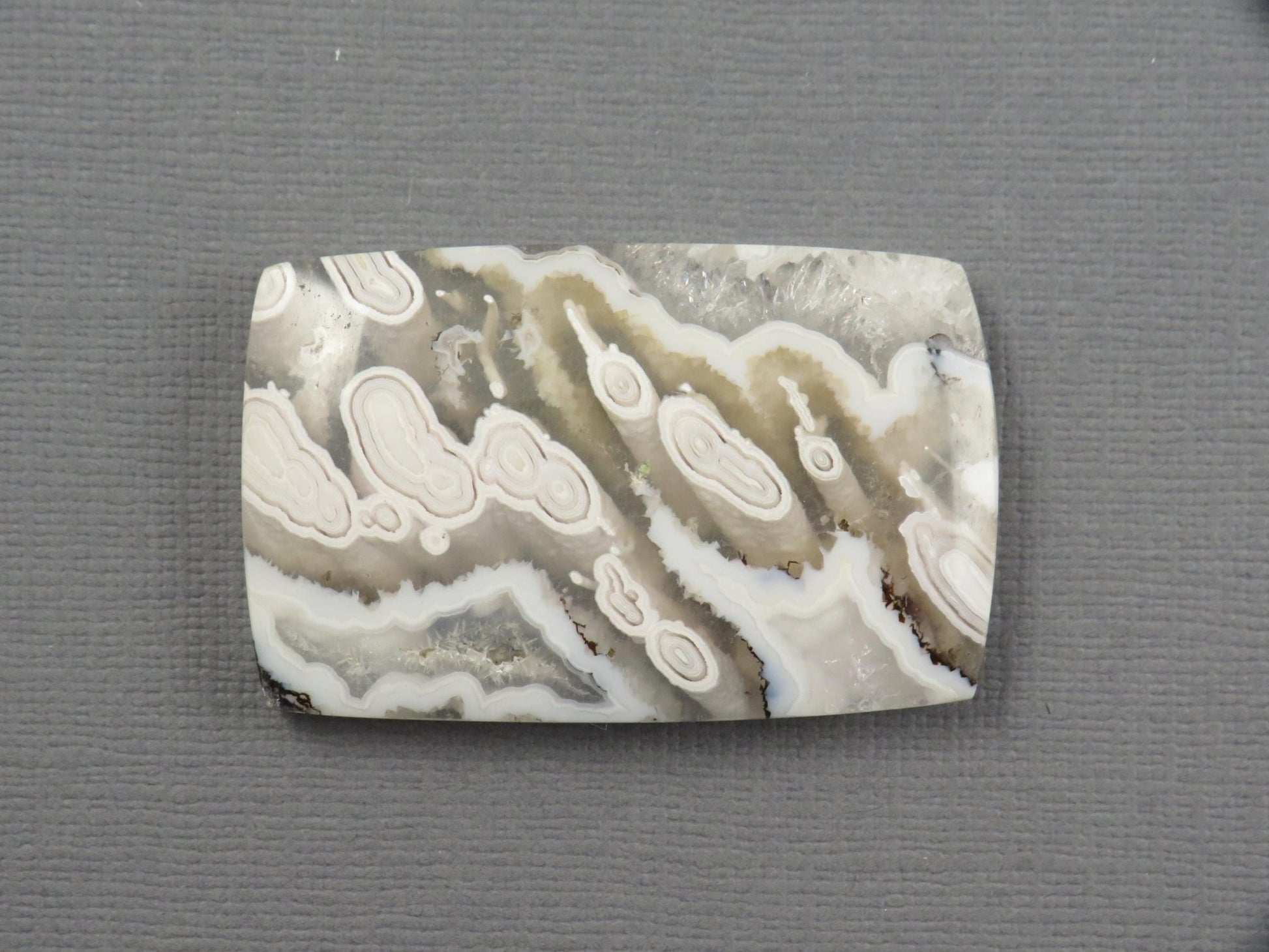 Orbicular Agate Cabochon Rectangle | Flower Agate | 44x28mm, 90.2ct | Indonesia | OA100 - Gem Enthusiast