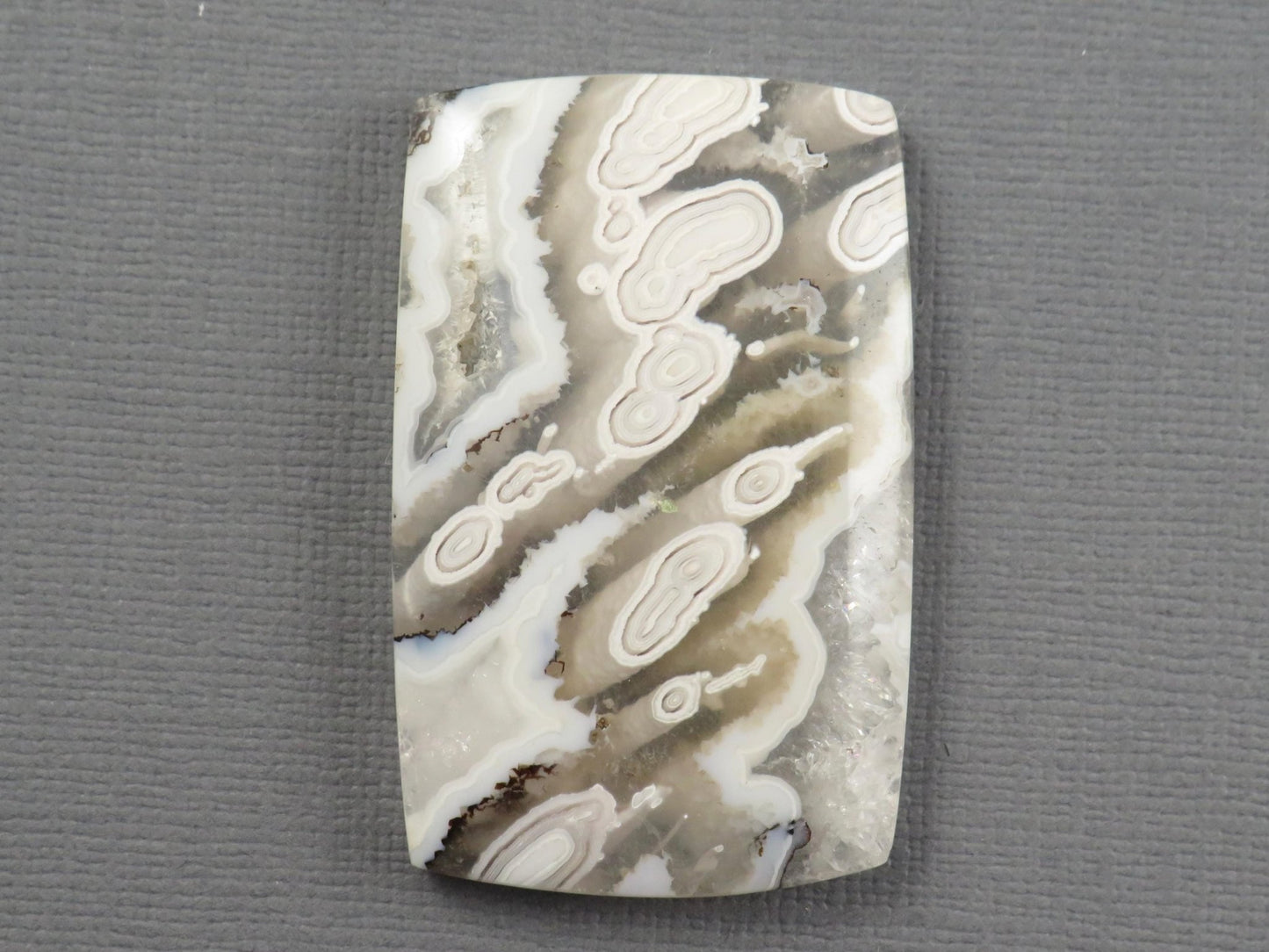 Orbicular Agate Cabochon Rectangle | Flower Agate | 44x28mm, 90.2ct | Indonesia | OA100 - Gem Enthusiast