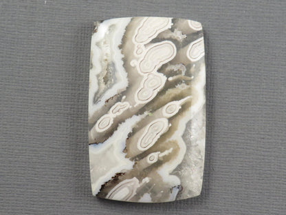 Orbicular Agate Cabochon Rectangle | Flower Agate | 44x28mm, 90.2ct | Indonesia | OA100 - Gem Enthusiast