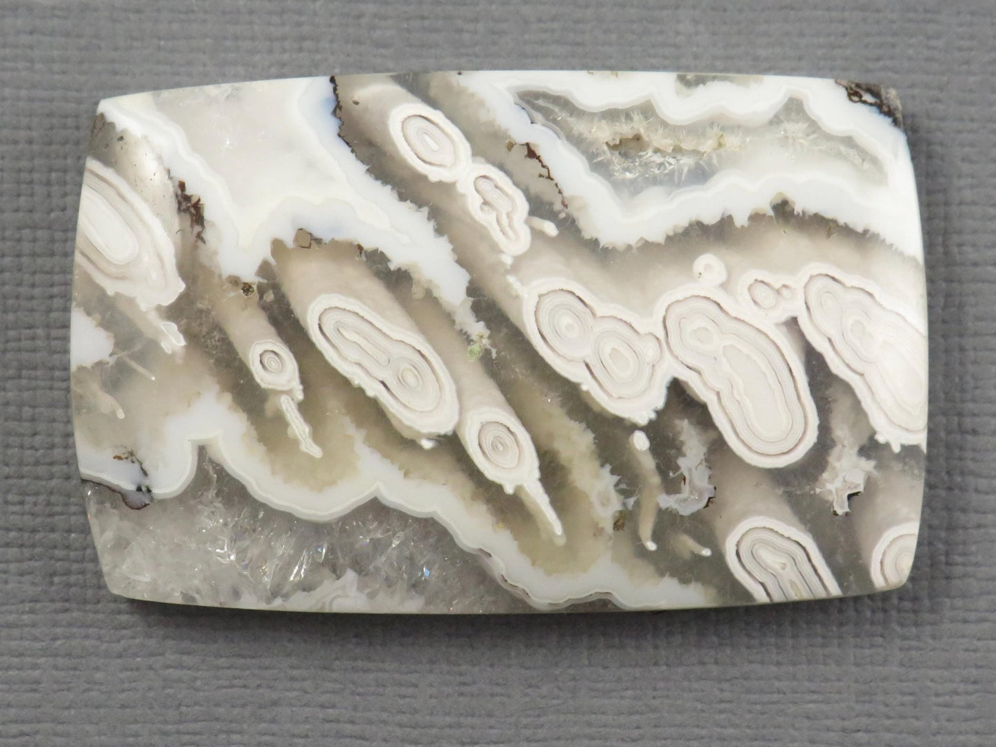 Orbicular Agate Cabochon Rectangle | Flower Agate | 44x28mm, 90.2ct | Indonesia | OA100 - Gem Enthusiast