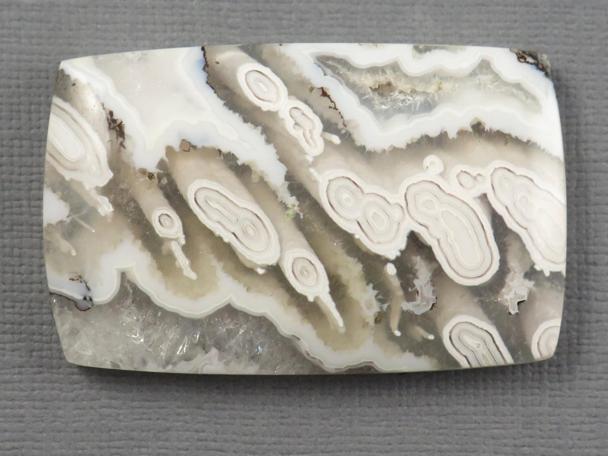 Orbicular Agate Cabochon Rectangle | Flower Agate | 44x28mm, 90.2ct | Indonesia | OA100 - Gem Enthusiast