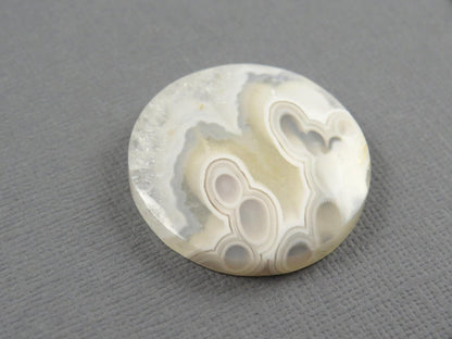Orbicular Agate Cabochon Round | Eye Agate | 28.5x28.5mm, 38.3ct | Indonesia | OA103 - Gem Enthusiast
