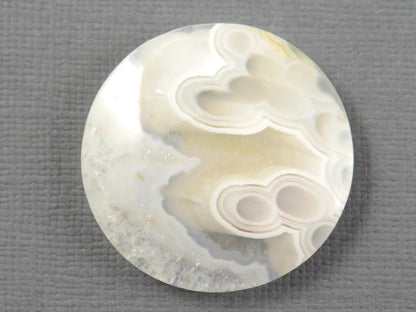 Orbicular Agate Cabochon Round | Eye Agate | 28.5x28.5mm, 38.3ct | Indonesia | OA103 - Gem Enthusiast