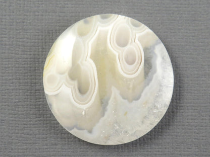 Orbicular Agate Cabochon Round | Eye Agate | 28.5x28.5mm, 38.3ct | Indonesia | OA103 - Gem Enthusiast
