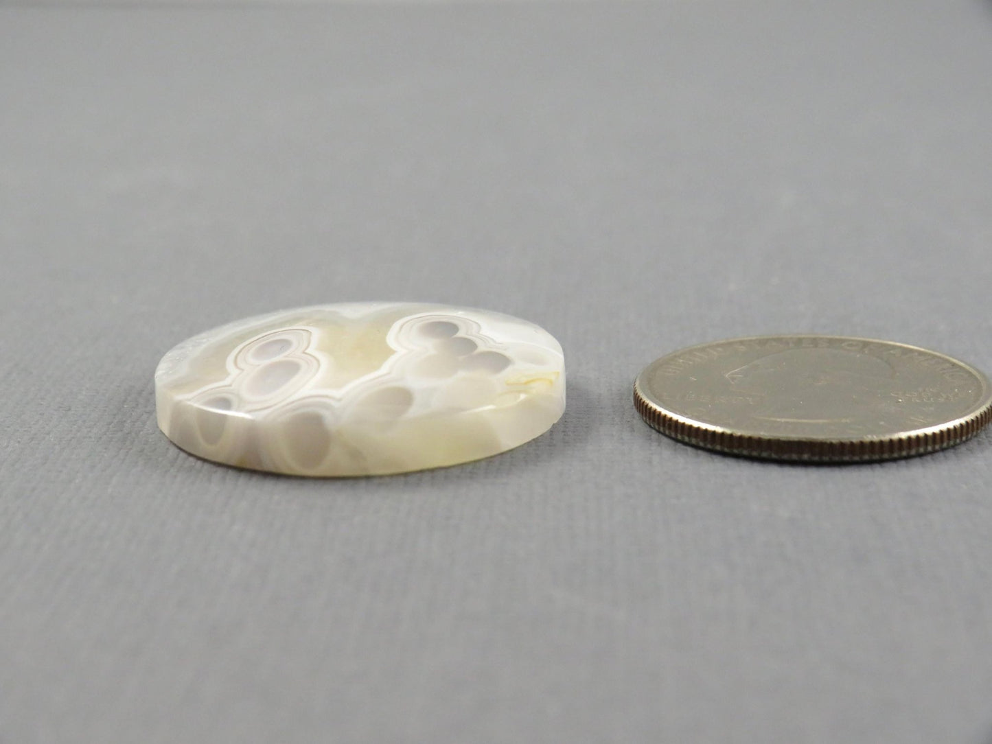 Orbicular Agate Cabochon Round | Eye Agate | 28.5x28.5mm, 38.3ct | Indonesia | OA103 - Gem Enthusiast