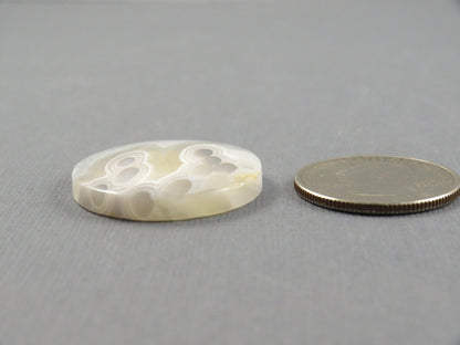 Orbicular Agate Cabochon Round | Eye Agate | 28.5x28.5mm, 38.3ct | Indonesia | OA103 - Gem Enthusiast