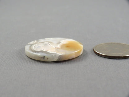Orbicular Agate Cabochon Round | Eye Agate | 32.6x32.6mm, 57ct | Indonesia | OA101 - Gem Enthusiast