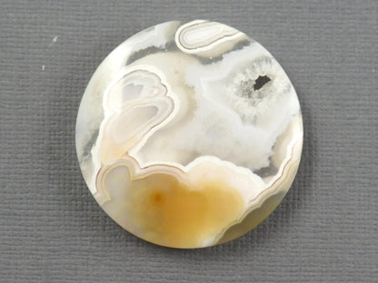 Orbicular Agate Cabochon Round | Eye Agate | 32.6x32.6mm, 57ct | Indonesia | OA101 - Gem Enthusiast