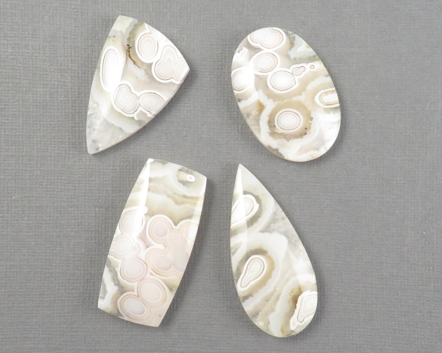 Orbicular Agate Cabochon Round | Eye Agate | 33–44mm, avg 34.40ct | Indonesia | OA104 - Gem Enthusiast