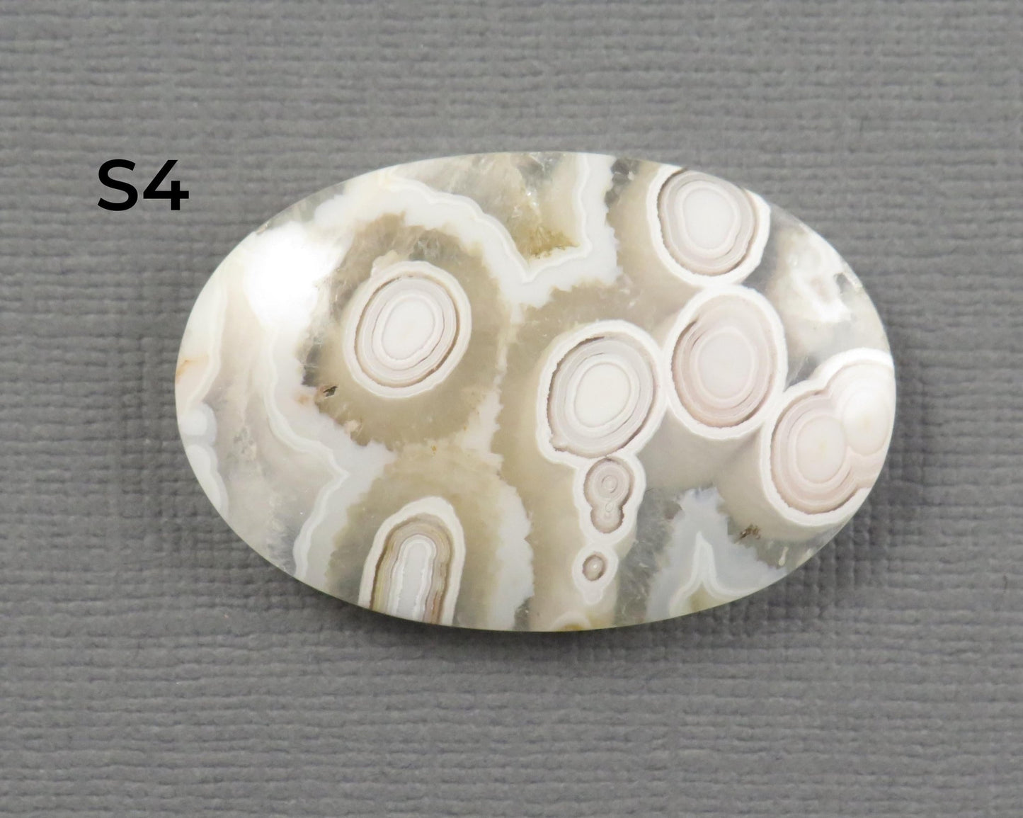 Orbicular Agate Cabochon Round | Eye Agate | 33–44mm, avg 34.40ct | Indonesia | OA104 - Gem Enthusiast