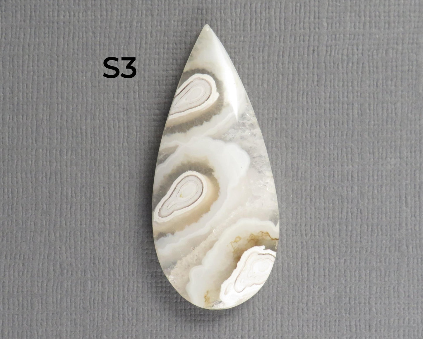 Orbicular Agate Cabochon Round | Eye Agate | 33–44mm, avg 34.40ct | Indonesia | OA104 - Gem Enthusiast