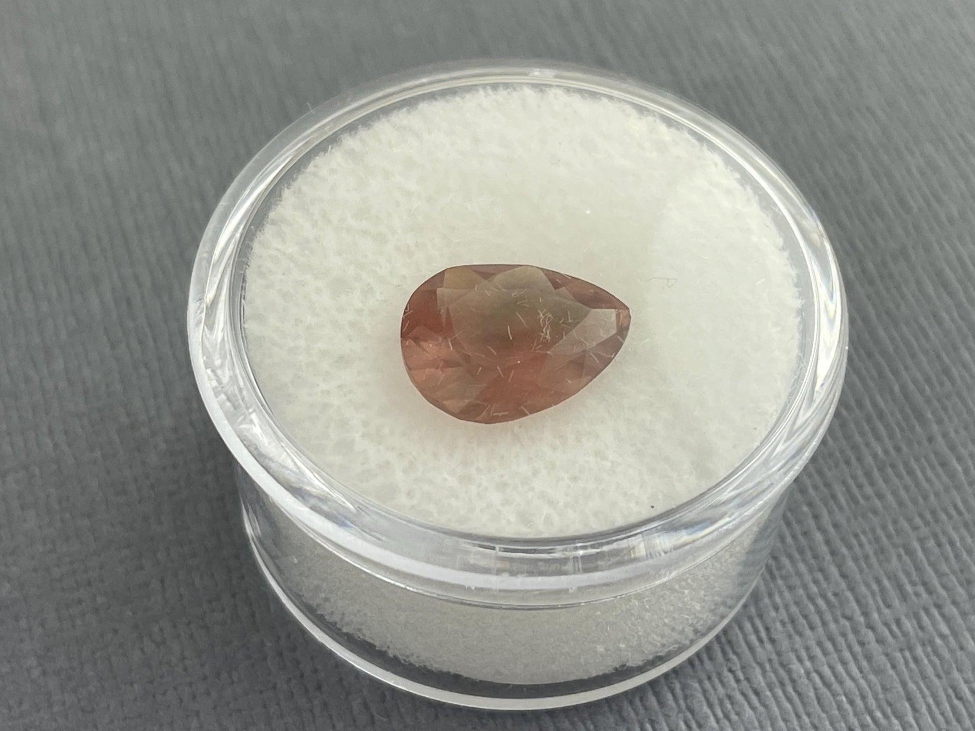Oregon Sunstone 11x9 Pear Gemstone with Schiller | 2.83 carats | OSF185 - Oregon Sunstone - Gem Enthusiast