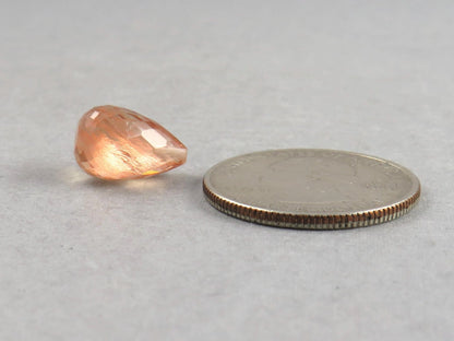 Oregon Sunstone Briolette |13x8.5mm, 6.3ct | Sun Crystal, Oregon, USA | OSB102 - Gem Enthusiast
