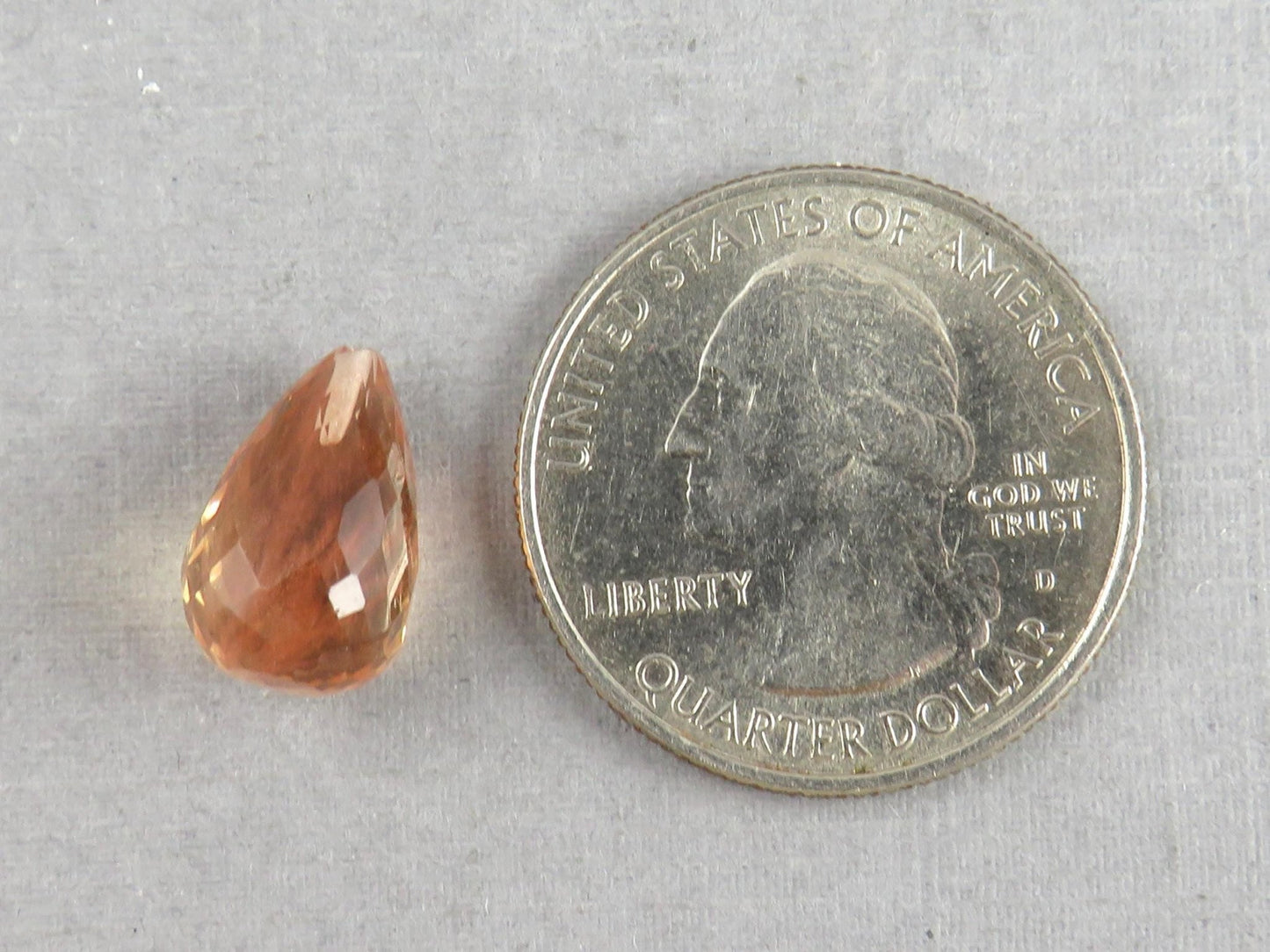 Oregon Sunstone Briolette |13x8.5mm, 6.3ct | Sun Crystal, Oregon, USA | OSB102 - Gem Enthusiast