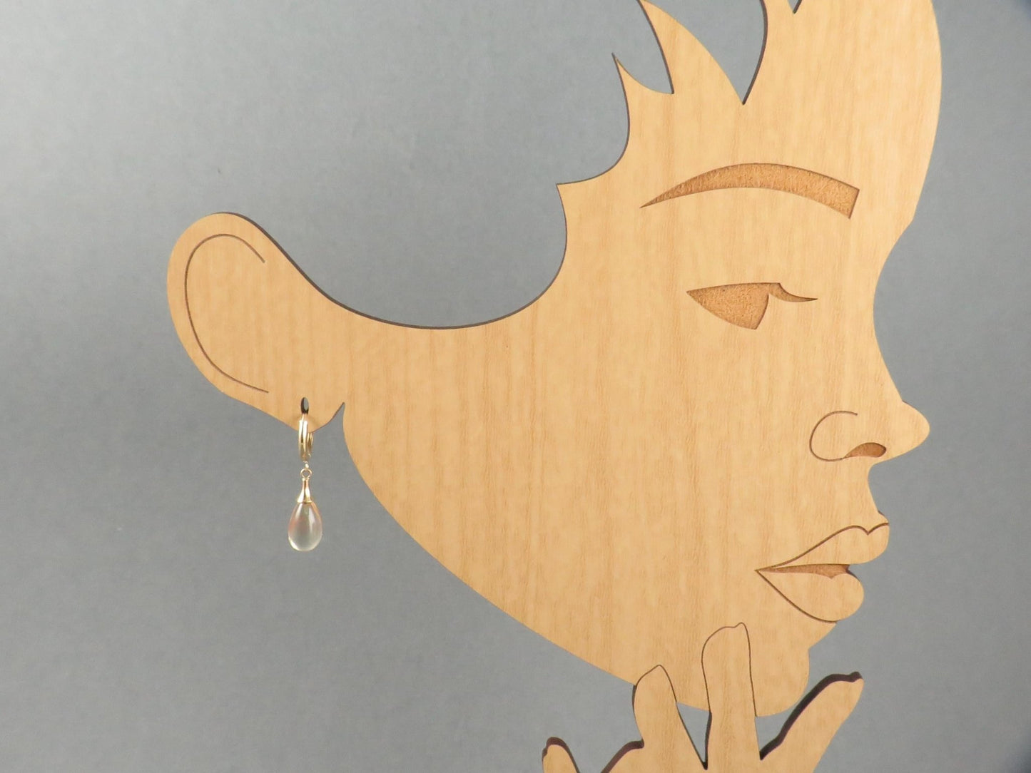 Oregon Sunstone Dangle Earrings | 14k Solid Gold | ER110 - Gem Enthusiast