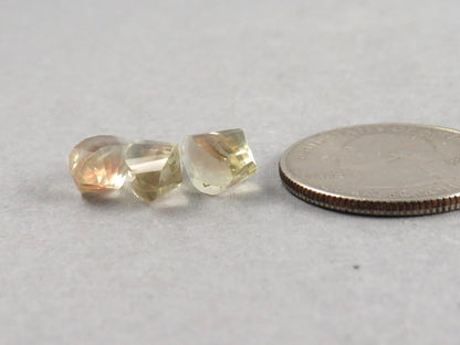 Oregon Sunstone | Faceted Swirl Briolette Set | USA | Three Stone Lot | OSB113 - Gem Enthusiast