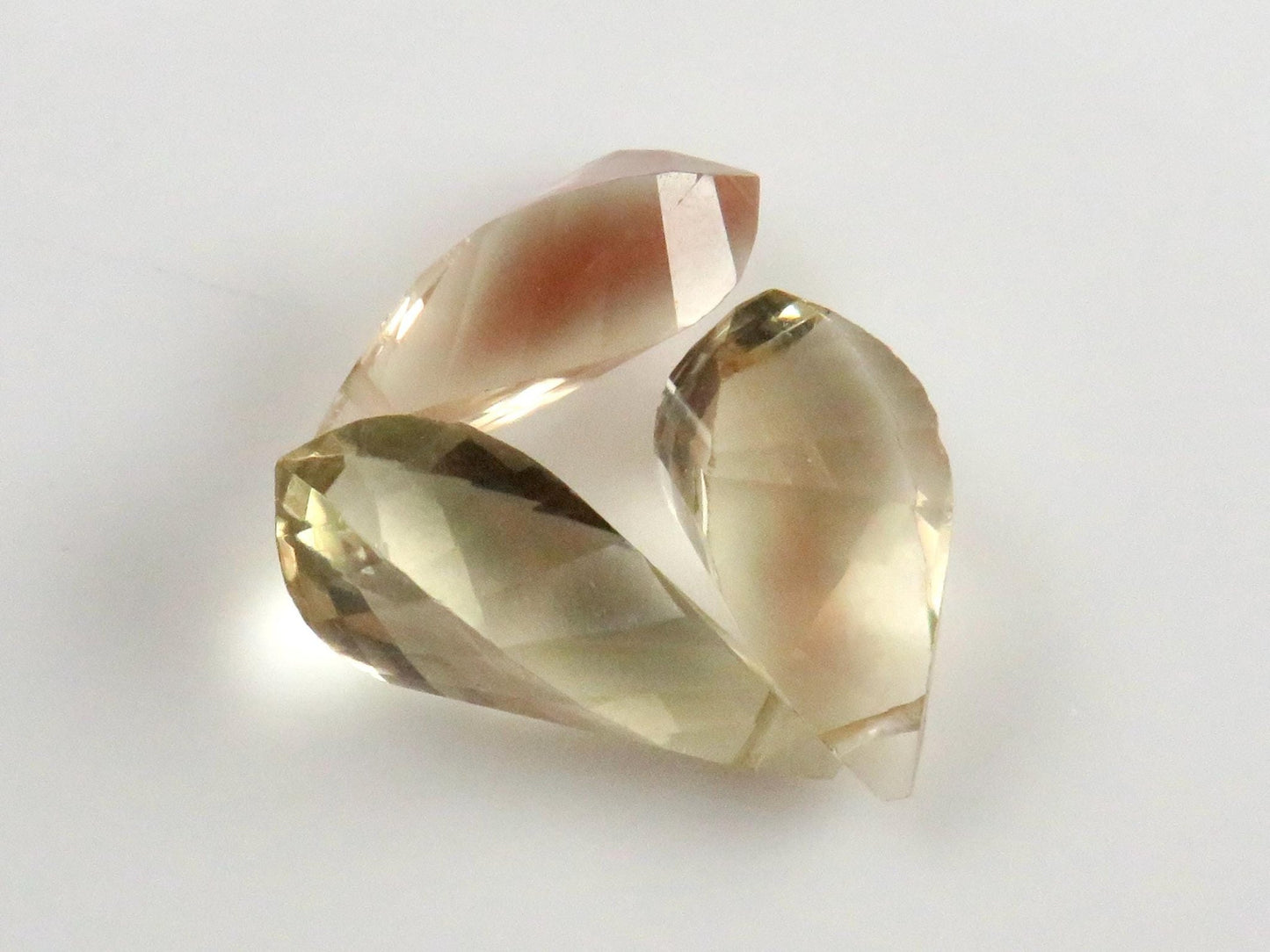 Oregon Sunstone | Faceted Swirl Briolette Set | USA | Three Stone Lot | OSB113 - Gem Enthusiast