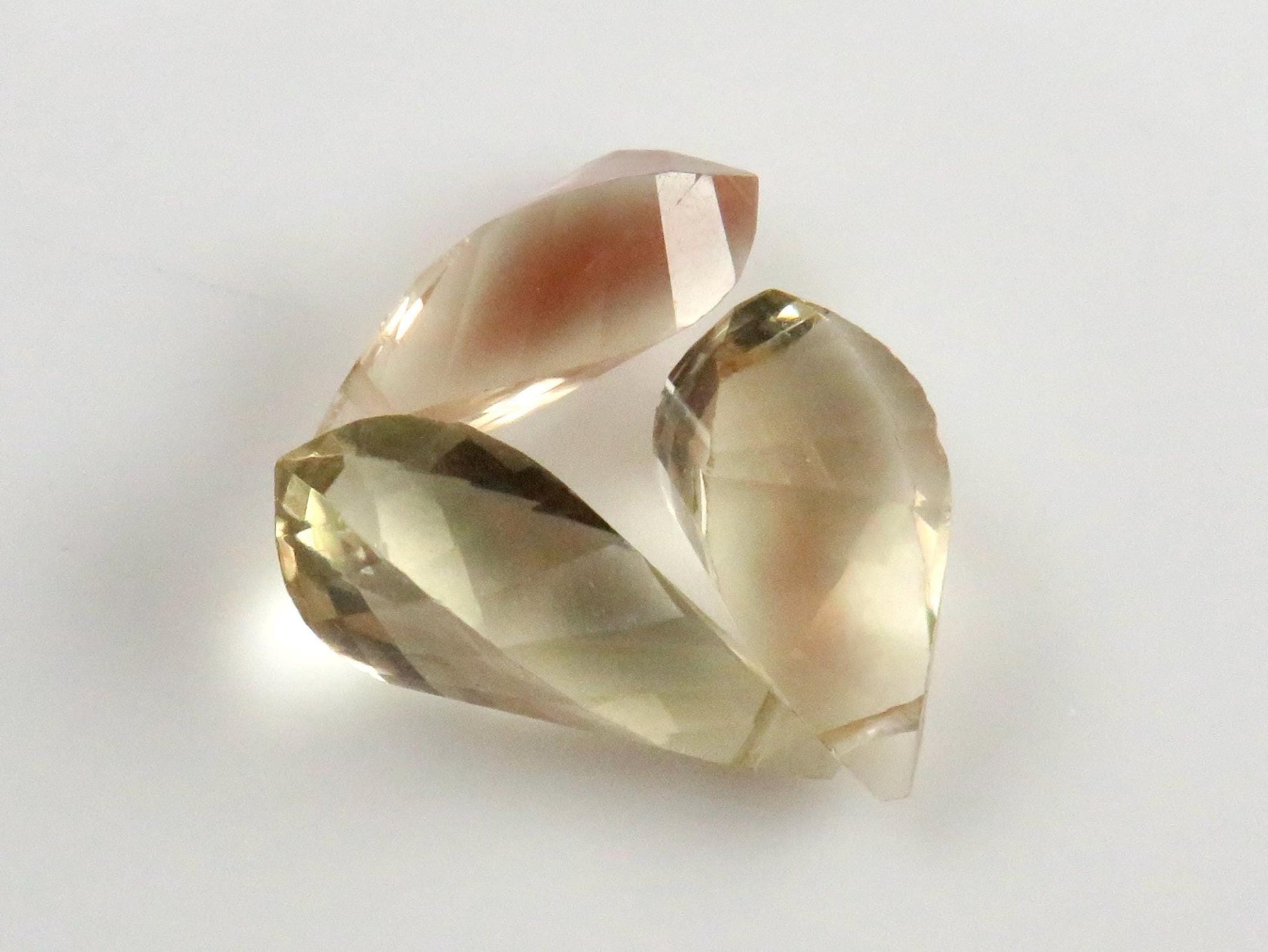 Oregon Sunstone | Faceted Swirl Briolette Set | USA | Three Stone Lot | OSB113 - Gem Enthusiast