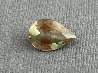 Oregon Sunstone Pear Gemstone with Green Striation | 12x8 mm | 2.2 carats | OSF186 - Oregon Sunstone - Gem Enthusiast