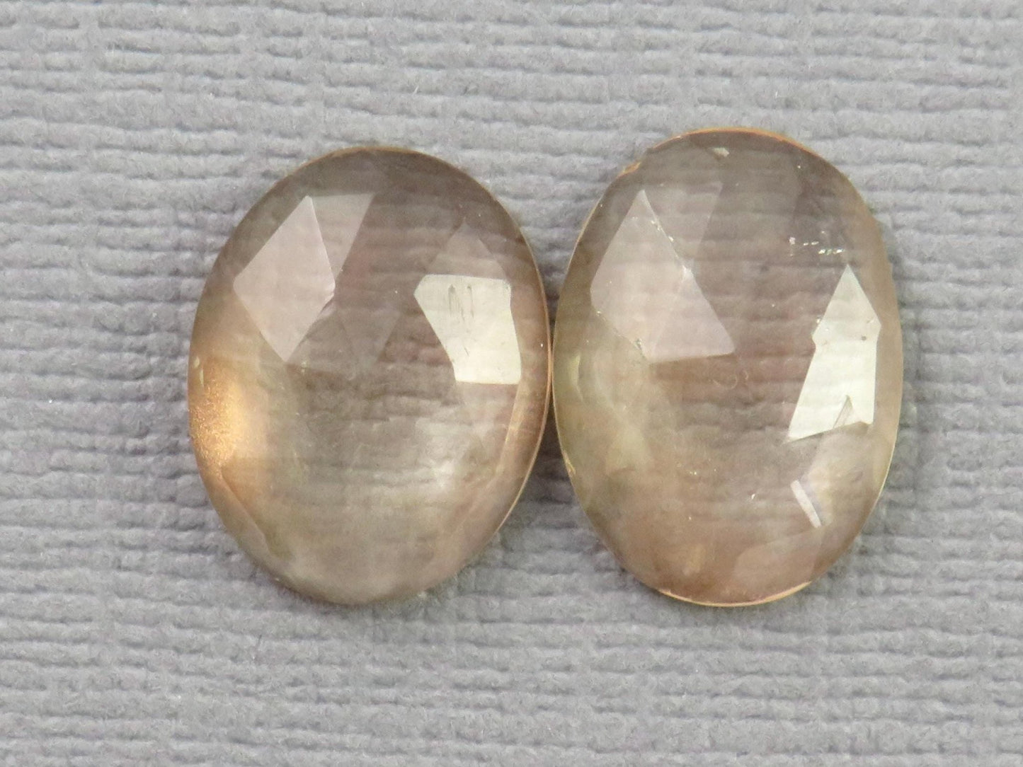Oregon Sunstone Rose Cut Oval | 13x10.5mm, 7.5ct | Per Pair | Dust Devil Mine, Oregon USA | OSR137 - Gem Enthusiast
