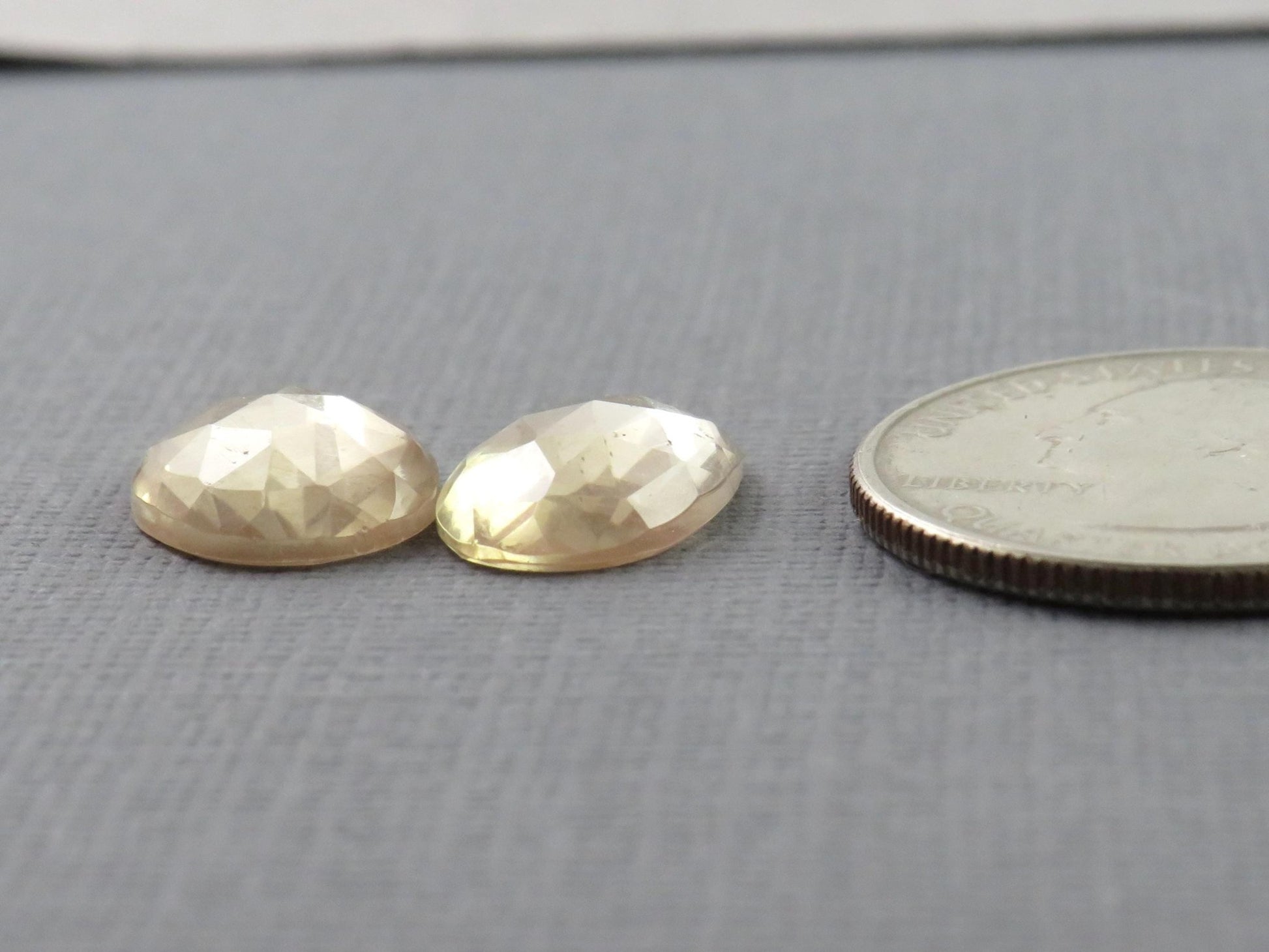Oregon Sunstone Rose Cut Oval | 13x10.5mm, 7.5ct | Per Pair | Dust Devil Mine, Oregon USA | OSR137 - Gem Enthusiast