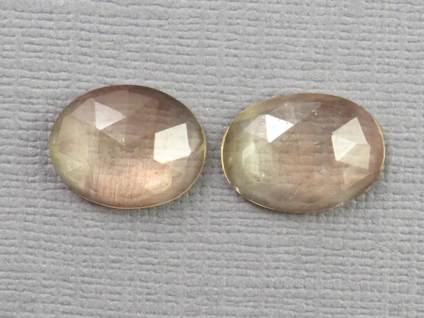 Oregon Sunstone Rose Cut Oval | 13x10.5mm, 7.5ct | Per Pair | Dust Devil Mine, Oregon USA | OSR137 - Gem Enthusiast