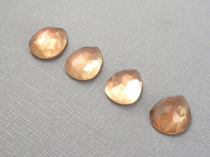Oregon Sunstone - Rose Cut Rose Cut | 14.5mm x 11mm, avg 7ct | Sun Crystal, Oregon USA Sold Per Stone | OSR127 - Gem Enthusiast