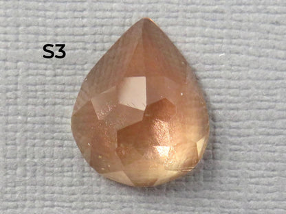Oregon Sunstone - Rose Cut Rose Cut | 14.5mm x 11mm, avg 7ct | Sun Crystal, Oregon USA Sold Per Stone | OSR127 - Gem Enthusiast