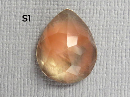 Oregon Sunstone - Rose Cut Rose Cut | 14.5mm x 11mm, avg 7ct | Sun Crystal, Oregon USA Sold Per Stone | OSR127 - Gem Enthusiast