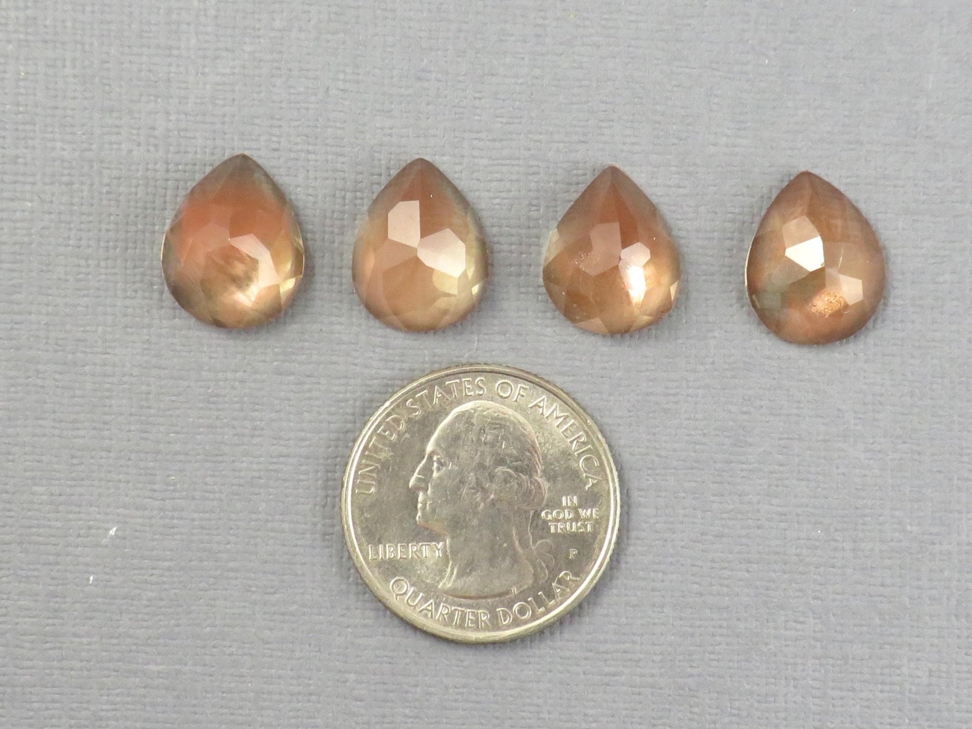 Oregon Sunstone - Rose Cut Rose Cut | 14.5mm x 11mm, avg 7ct | Sun Crystal, Oregon USA Sold Per Stone | OSR127 - Gem Enthusiast