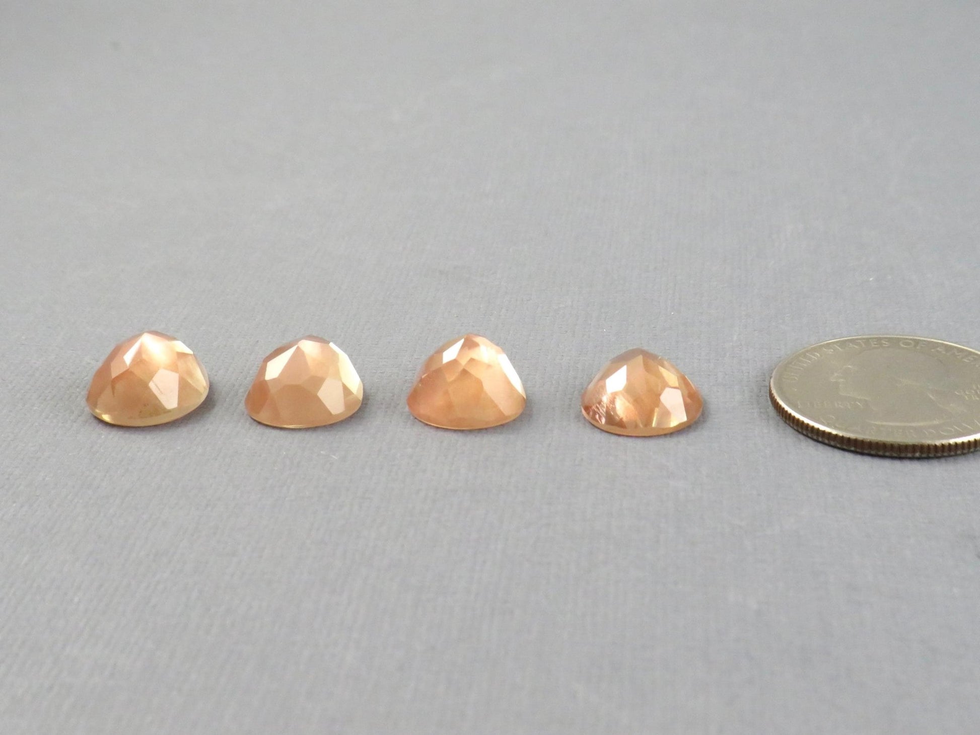Oregon Sunstone - Rose Cut Rose Cut | 14.5mm x 11mm, avg 7ct | Sun Crystal, Oregon USA Sold Per Stone | OSR127 - Gem Enthusiast