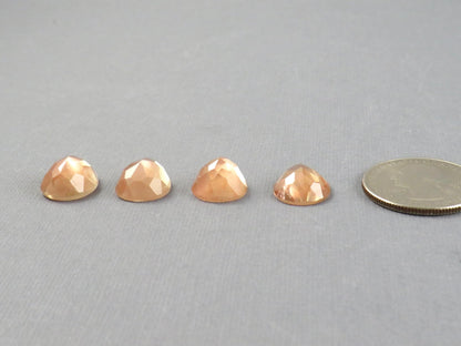 Oregon Sunstone - Rose Cut Rose Cut | 14.5mm x 11mm, avg 7ct | Sun Crystal, Oregon USA Sold Per Stone | OSR127 - Gem Enthusiast