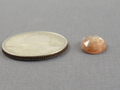 Oregon Sunstone - Rose Cut Rose Cut Oval | Plush diamond | 12.7x9.3mm, 3.3ct | Oregon, USA | OSR124 - Gem Enthusiast