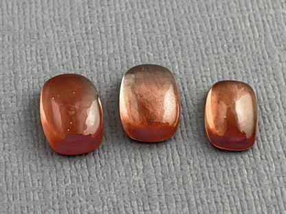 Oregon Sunstones Cushion Cabochon Lot | Schiller | 6.8 carats | OSC280 - Oregon Sunstone - Gem Enthusiast