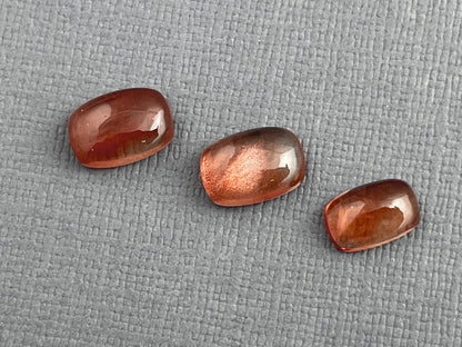 Oregon Sunstones Cushion Cabochon Lot | Schiller | 6.8 carats | OSC280 - Oregon Sunstone - Gem Enthusiast