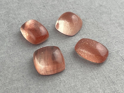 Oregon Sunstones Cushion Cabochon Lot | Schiller | 7.22 carats | OSC304 - Oregon Sunstone - Gem Enthusiast