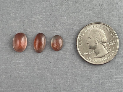 Oregon Sunstones Oval Cabochon Lot | 6.6 carats | OSC303 - Oregon Sunstone - Gem Enthusiast