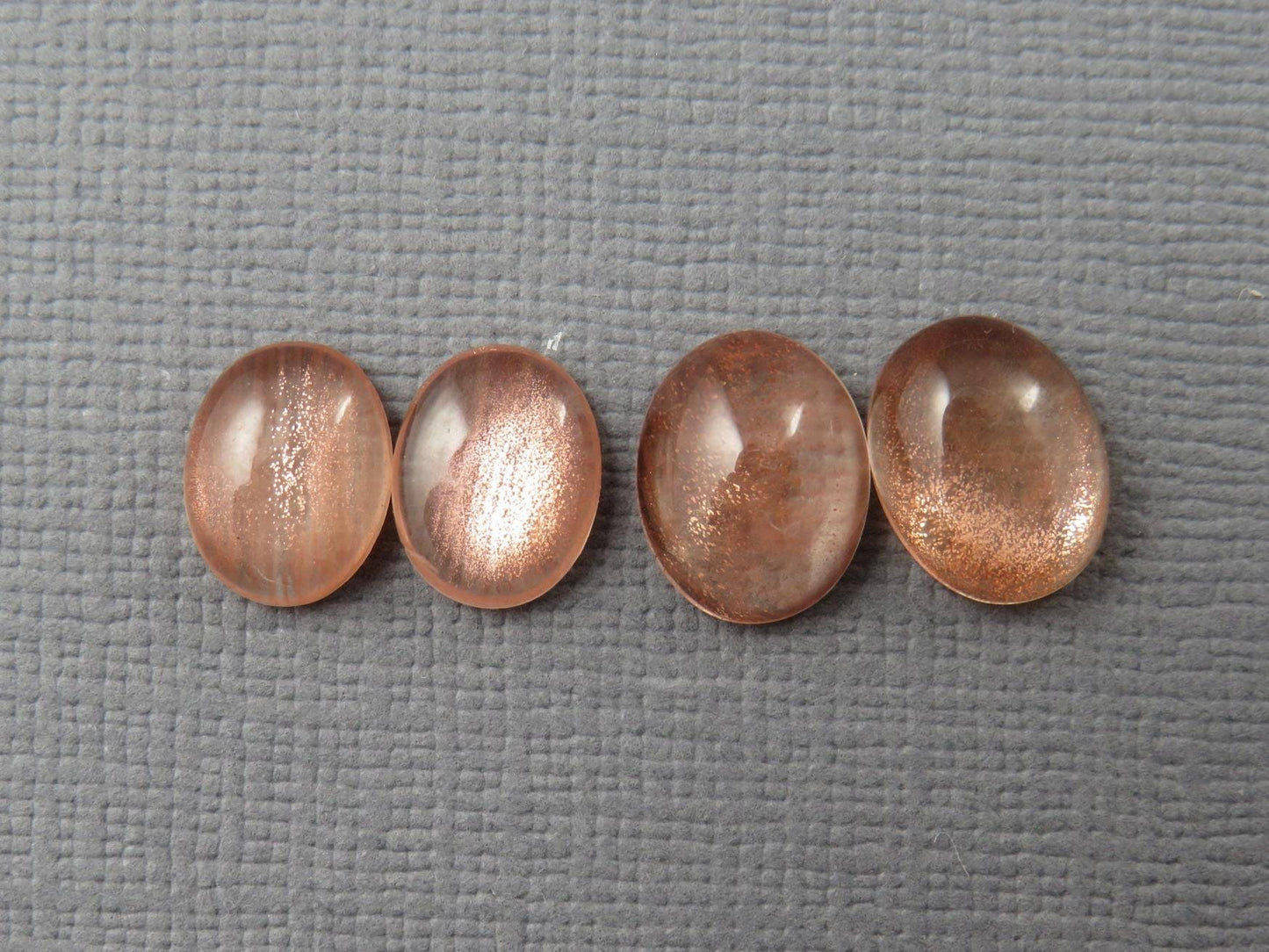 Oregon Sunstones Pairs with Schiller | 10x8 and 9x7 Oval Cabochons | OSC335 - Gem Enthusiast